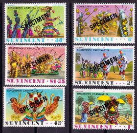 Мистецтво Искусство ^/--/^ NM Ст. Винсент 1976 г   MNH  -  проба / SPECIMEN - карнавал - ^_^^^ NM Ст. Вінсент 1976 MNH - проба / SPECIMEN - карнавал - фото фото фото