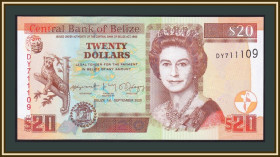 Центральна Америка Центральная Америка ^/--/^ Белиз 20 долларов 2020 P-69 UNC ^_^^^ Беліз 20 доларів 2020 P-69 UNC - фото фото фото
