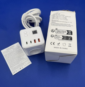 Мережеві фільтри Сетевые фильтры ^/--/^ Удлинитель-тройник с портами USB и Type-C ^_^^^ Подовжувач-трійник з портами USB і Type-C - фото фото фото