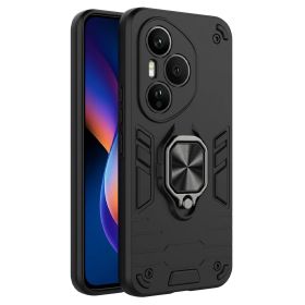 Чохли, бампера Чехлы, бампера ^/--/^ Чохол Fiji Defence для Honor 400 Pro протиударний бампер з кільцем підставкою Black - фото фото фото