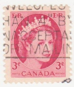 Північна Америка Северная Америка ^/--/^ Канада 1954 г.№ 287 гашеная ^_^^^ Канада 1954 р. No 287 гашена - фото фото фото