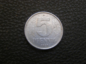 НДР, ФРН ГДР, ФРГ ^/--/^ 5 пфенингов 1968 г А. ГДР. ^_^^^ 5 пфенінгів 1968 А. НДР. - фото фото фото