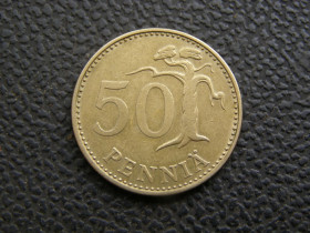 Фінляндія Финляндия ^/--/^ 50 пенни Финляндия 1974 г ^_^^^ 50 пенні Фінляндія 1974 - фото фото фото