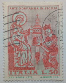Італія, Ватикан Италия, Ватикан ^/--/^ Италия 1974 Норманнское искусство, гашеная ^_^^^ Італія 1974 Норманське мистецтво, гашена - фото фото фото