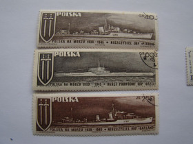 Польща Польша ^/--/^ Польша, Михель, Польша 2019, 2029-2031, Война на море 1939-1945. ^_^^^ Польща, Міхель, Польща 2019, 2029-2031, Війна на морі 1939-1945. - фото фото фото