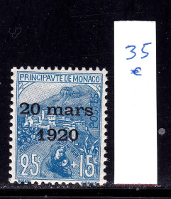 Малі Держави Європи Малые Государства Европы ^/--/^ Монако 1920 г MNH - бракосочетание принцессы Шарлотты ^_^^^ Німеччина - Монако 1920 MNH - одруження принцеси Шарлотти - фото фото фото