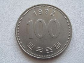 Республіка Корея Республика Корея ^/--/^ Южная Корея 100 вон 1992 года #17078 ^_^^^ Південна Корея 100 вон 1992 року #17078 - фото фото фото