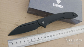Ножі, мультітули Ножи, мультитулы ^/--/^ TRIVISA Cuckoo-BM, 14 /--/ C /--/ 28 /--/ N Blackwash, Micarta Black, Flipper, Ceramic Ball Bearing, Outdoor, Tactical, EDC, Liner Lock ^_^^^ TRIVISA Cuckoo-BM, TY /--/ 30-BM-14, 14 /--/ C /--/ 28 /--/ N Blackwash, Micarta Black, Flipper, Ceramic Ball Bearing, Outdoor, Tactical, EDC, Liner Lock - фото фото фото