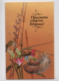 СРСР СССР ^/--/^ ПРИЙМІТЬ СЕРДЕЧНІ ВІТАННЯ - ПОЗДРАВЛЯЮ  1989 г.  АБЕСИНОВА  двойная чистая  тираж 437 тыс.  ^_^^^ Примите СЕРДЕЧНЫЕ ВОЗДРАВЛЕНИЯ - ПОЗДРАВЛЯЮ 1989 г. АБЕСИНОВАДНЫЙ ЧИСТЫЙ тираж 437 тыс. - фото фото фото