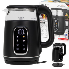 Електрочайники Электрочайники ^/--/^ Електрочайник Adler AD 1305 black silver —1,7 л, 2200 Вт ^_^^^ Электрочайник Adler AD 1305 black silver — 1,7 л, 2200 Вт - фото фото фото