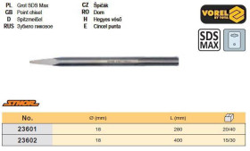Бури Буры ^/--/^ Долото пика SDS-Max 18 мм l /--/ 280 мм STHOR-23601 ^_^^^ Долото піку SDS-Max Польща 18 мм l /--/ 280 мм STHOR-23601 - фото фото фото