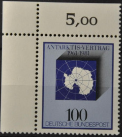 Інше Другое ^/--/^ ФРГ 20 лет Антарктического Договора Карта 1981 ^_^^^ ФРН 20 років Антарктичного Договору Карта 1981 - фото фото фото