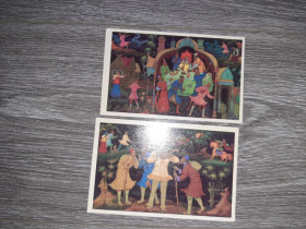 СРСР СССР ^/--/^ Открытка СССР Сказки палех 2 /--/ шт   1970 /--/ г ^_^^^ Казки палех 2 /--/ шт 1970 - фото фото фото