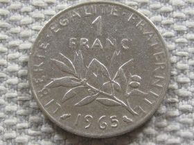 Франція Франция ^/--/^ Франция 1 франк 1965 года #3745 ^_^^^ Франція 1 франк 1965 року #3745 - фото фото фото