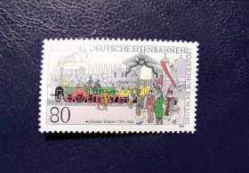 НДР, ФРН ГДР, ФРГ ^/--/^ Поштова марка Німеччина ФРН &amp;quot; ЖД Транспорт 150-річчя німецьких залізниць &amp;quot; 1985 рік ** ^_^^^ Почтовая марка Германия ФРГ &amp;quot; ЖД Транспорт 150-летия немецких железных дорог &amp;quot; 1985 год ** - фото фото фото