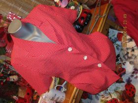 Піджаки Пиджаки ^/--/^ MARK&amp;amp;SPENSER пиджак красный в горох 48-50 шик ^_^^^ MARK&amp;amp;SPENSER піджак червоний в горох 48-50 шик - фото фото фото