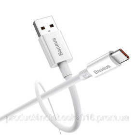 Кабелі Кабели ^/--/^ Кабель Baseus Superior Series Fast Charging Data Cable USB to Type-C 100 /--/ W 1 /--/ m Moon White (P /--/ 1032010221 ^_^^^ Кабель Baseus Superior Series Fast Charging Data Cable USB to Type-C 100 /--/ W 1 /--/ m Moon White - фото фото фото