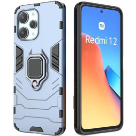 Чохли, бампера Чехлы, бампера ^/--/^ Чохол Fiji Ring для Xiaomi Redmi 12 броньований бампер з кільцем підставкою темно-синій ^_^^^ Чехол Fiji Ring для Xiaomi Redmi 12 бронированный бампер с кольцом подставкой темно-синий - фото фото фото