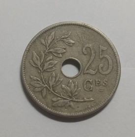 Інше Другое ^/--/^ Бельгия. 25 сантимов. 1909. ^_^^^ Бельгія. 25 сантимів. 1909. - фото фото фото