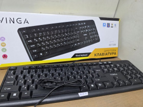 Клавіатури Клавиатуры ^/--/^ Vinga KB /--/ 110 /--/ BK клавіатура USB дротова 104 клавіші НОВА  (8316-4) ^_^^^ Vinga KB /--/ 110 /--/ BK клавиатура USB проводная 104 клавиши НОВА (8316-4) - фото фото фото