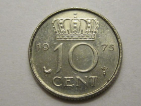Нідерланди Нидерланды ^/--/^ Нидерланды 10 центов 1975 года 38618 ^_^^^ Нідерланди 10 центів 1975 року 38618 - фото фото фото