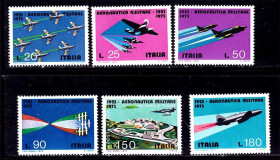 Транспорт Транспорт ^/--/^ Авиация .  Италия 1973 г  MNH - ВВС ^_^^^ Італія 1973 MNH - ВВС - фото фото фото