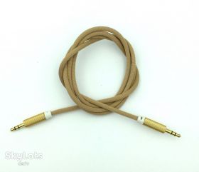 Кабелі Кабели ^/--/^ Кабель AUX A-002 плетенный круглый Gold (тех. упаковка) ^_^^^ Кабель AUX A-002 плетений круглий Gold (тих. упаковка) - фото фото фото