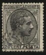 Іспанія Испания ^/--/^ Испания 1878 /--/ г. № 168 rашеная ^_^^^ Іспанія 1878 /--/ р. No 168 rашена - фото фото фото