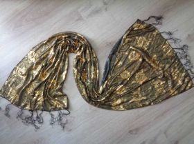 Шарфи, шалі Шарфы, шали ^/--/^ 50 /--/ х /--/ 160 см Золотистый ^_^^^ 50 /--/ х /--/ 160 см Золотистий - фото фото фото