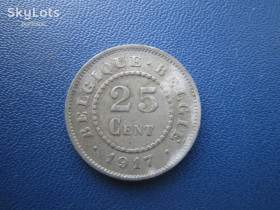 Інше Другое ^/--/^ Монета 25 сантимів Бельгія 1917 цинк окупація ^_^^^ Монета 25 сантимов Бельгия 1917 цинк оккупация - фото фото фото