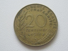 Франція Франция ^/--/^ Франция 20 сантимов 1976 года 26622 ^_^^^ Франція 20 сантимів 1976 року 26622 - фото фото фото