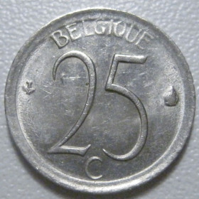 Бельгія Бельгия ^/--/^ Бельгія 25 сантимів 1970 року Belgique 42342 ^_^^^ Бельгия 25 сантимов 1970 года Belgique 42342 - фото фото фото