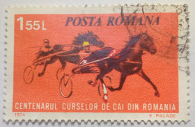 Румунія Румыния ^/--/^ Румыния 1974 Скачки, ипподром, 1,55 /--/ L, гашеная ^_^^^ Румунія 1974 Скачки, іподром, 1,55 /--/ L, гашена - фото фото фото