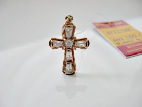 Хрестики, ладанки Крестики, ладанки ^/--/^ Золотой крестик подвеска с фианитами 1.55 грамма. ЗОЛОТО 585 пробы ^_^^^ Золотий хрестик підвіска з фіанітами 1.55 грама. Золото 585 проби - фото фото фото