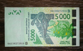 Інші країни Другие страны ^/--/^ 5000 франков ВСЕАО Бенин 2004 ^_^^^ 5000 франків ВСЕАО Бенін 2004 - фото фото фото