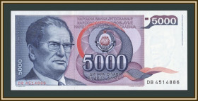 Балканський півострів Балканский полуостров ^/--/^ Югославия 5000 динаров 1985 P-93  (93 /--/ a) UNC ^_^^^ Югославія 5000 динарів 1985 P-93 (93 /--/ a) UNC - фото фото фото