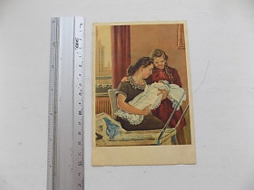 СРСР СССР ^/--/^ Открытка СССР Растем и хорошеем соцреализм Худ. Жуков 1954 год ^_^^^ Листівка СРСР Растем і доброму соцреалізм Худ. Жуков 1954 - фото фото фото