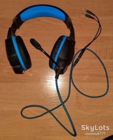 Навушники Наушники ^/--/^ Навушники з мікрофоном REAL-EL GDX-7500 Black-Blue, як нові Тест ОК ^_^^^ Наушники с микрофоном REAL-EL GDX-7500 Black-Blue Тест ОК - фото фото фото