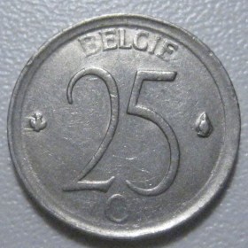Бельгія Бельгия ^/--/^ Бельгія 25 сантимів 1964 року Belgie 42269 ^_^^^ Бельгия 25 сантимов 1964 года Belgie 42269 - фото фото фото
