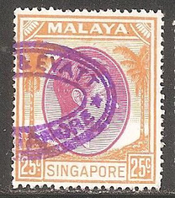 Сінгапур Сингапур ^/--/^ Бр.Сингапур 1950  Sc.14 /--/ а used Перф.18 ^_^^^ Бр.Сінгапур 1950 Sc.14 /--/ а used Перф.18 - фото фото фото