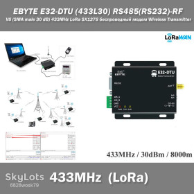 USB гаджети USB гаджеты ^/--/^ EBYTE E /--/ 32-DTU    (433 /--/ L /--/ 30) V /--/ 8    (SMA male 30 dB) RS /--/ 485   (RS /--/ 232)-RF 433 /--/ MHz LoRa SX /--/ 1278 беспроводный модем Wireless Transmitter ^_^^^ EBYTE E /--/ 32-DTU (433 /--/ L /--/ 30) V /--/ 8 (SMA male 30 dB) RS /--/ 485 (RS /--/ 232)-RF 433 /--/ MHz LoRa SX /--/ 1278 бездротовий модем Wireless Transmitter - фото фото фото