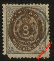 Скандинавія Скандинавия ^/--/^ Дания 1870 г..№  19  гашеная ^_^^^ Данія 1870 р. No 19 гашена - фото фото фото