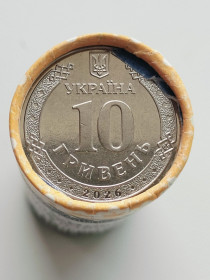 Обігові Обиходные ^/--/^ Рол 10 гривен 2026 р. Ми сильні Ми разом Дніпропетровська область ^_^^^ Рол 10 гривен 2026 г. Мы сильны Мы вместе Днепропетровская область - фото фото фото