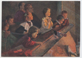 СРСР СССР ^/--/^ Дети в театре 1955 Леонова P /--/ 10 ^_^^^ Діти в театрі 1955 Леонова P /--/ 10 - фото фото фото