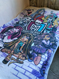 Підодіяльники Пододеяльники ^/--/^ Півковдра полуторна MONSTER HIGH. Пододеяльник  коттон 200 х 160 см ^_^^^ Полуторная полуторная MONSTER HIGH. Пододеятель коттон 200 х 160 см - фото фото фото