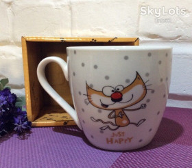 Чашки, кружки Чашки, кружки ^/--/^ Кружка Happy Cat в подар.упаковке 450 мл  S&amp;T 4160-27 ^_^^^ Гурт Happy Cat в подар.упаковці 450 мл S&amp;T 4160-27 - фото фото фото