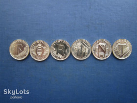Угорщина Венгрия ^/--/^ 6 монет повна серія 5 форинтів Угорщина 2021 FORINT 75 років національній валюті ^_^^^ 6 монет полная серия 5 форинтов Венгрия 2021 FORINT 75 лет национальной валюте - фото фото фото