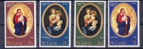 Мистецтво Искусство ^/--/^ NM Ст. Люсия 1968 г MNH - Рождество -  Мурильо ^_^^^ NM Ст. Люсія 1968 р MNH - Різдво - Мурільйо - фото фото фото