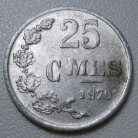 Люксембург Люксембург ^/--/^ Люксембург 25 сантимів 1970 року #6 /--/ П /--/ 7 ^_^^^ Люксембург 25 сантимов 1970 года #6 /--/ П /--/ 7 - фото фото фото