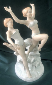 Статуетки, Скульптури, Фігурки, Фарфор Статуэтки, Скульптуры, Фигурки, Фарфор ^/--/^ Германія. Wallendorf. &amp;quot;Гімнастки&amp;quot;. ^_^^^ Германия. Wallendorf. &amp;quot;Гимнастки &amp;quot; - фото фото фото
